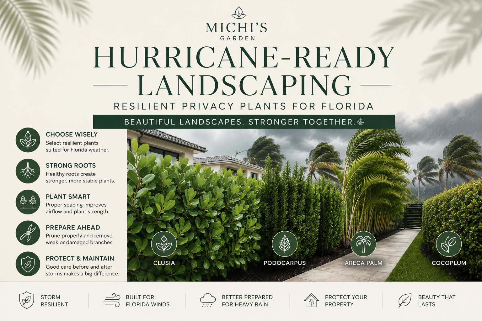 Hurricane-Ready Landscaping: Resilient Privacy Plants for Florida